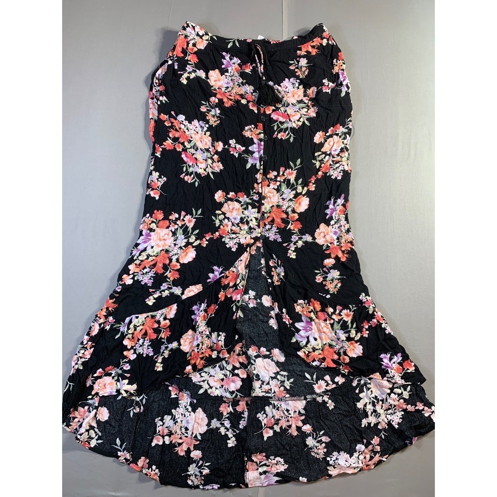 Xhilaration small Multicolor Floral mindi Skirt  Elastic Waist